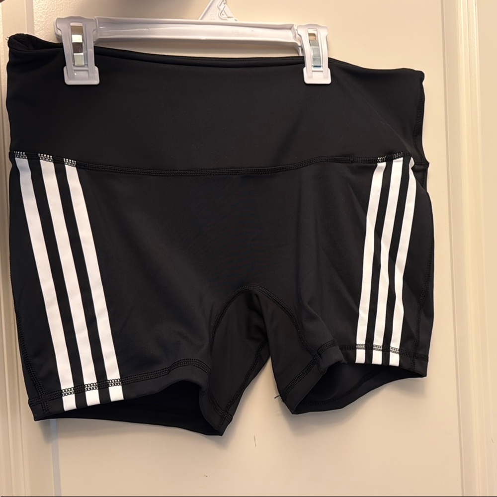 adidas Black and White Athletic Shorts